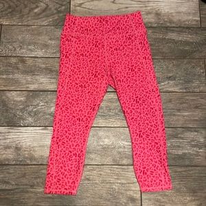 Fabletics Pink Leopard print capri leggings